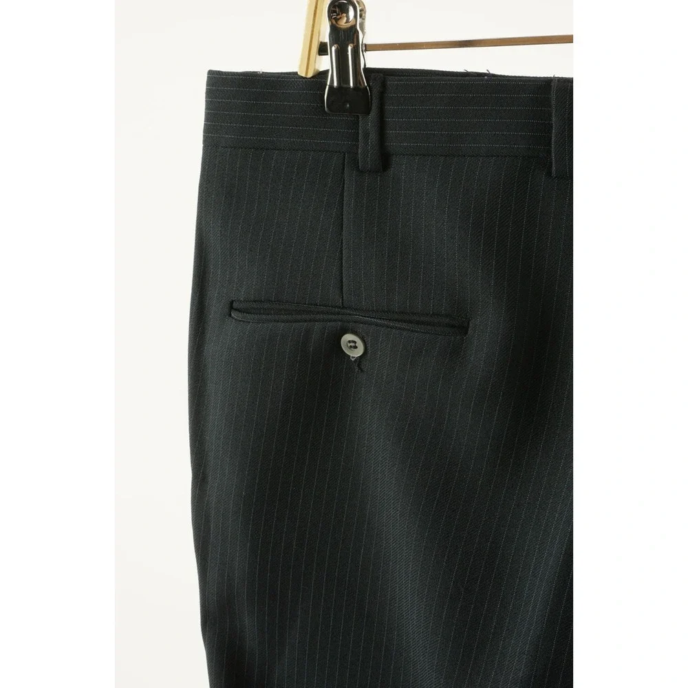 Vintage 70s US Union Made Performance Trousers Mens 36 x 30 Blue Striped Stretch